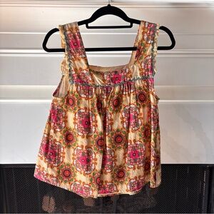 Anthropologie Multicolor Patterned Tank Top